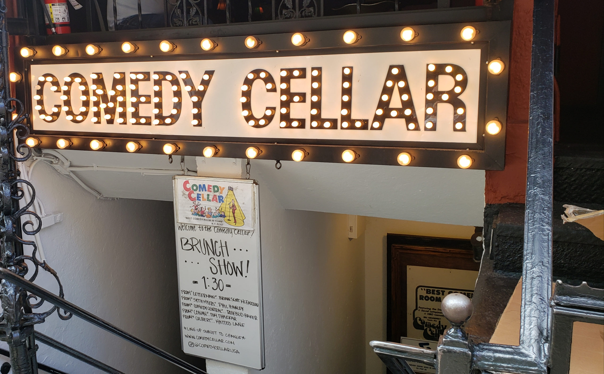 Entrance to the Comedy Cellar. New York City